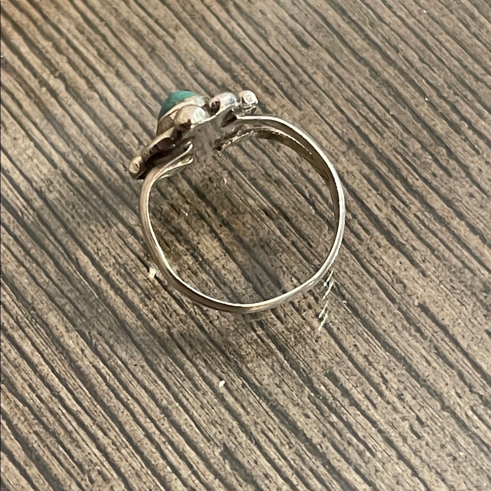 Vintage Native American Style Turquoise Silver Women's Ring Size 5 1/2” - Picture 15 of 17